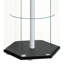 Quatre vitrines en verre noires avec structure hexagonale pour le rangement des espaces de vie