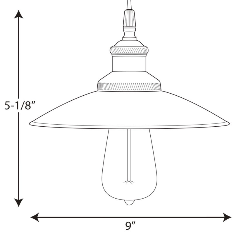 Luminaire suspendu conique à 1 lumière Barnwell