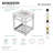 Kingston Brass Quadras 25-Inch Ceramic Console Sink with Stainless Steel Base and Shelf-49617815-49610617