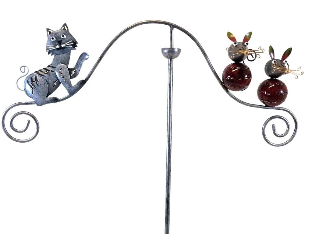 Matlock Cat Weather Resistant Metal Garden Statue