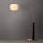 Coronado 1 Light Arc Floor Lamp - Matte Black & Satin Nickel, White Linen Double Shade, Dimmer Switch