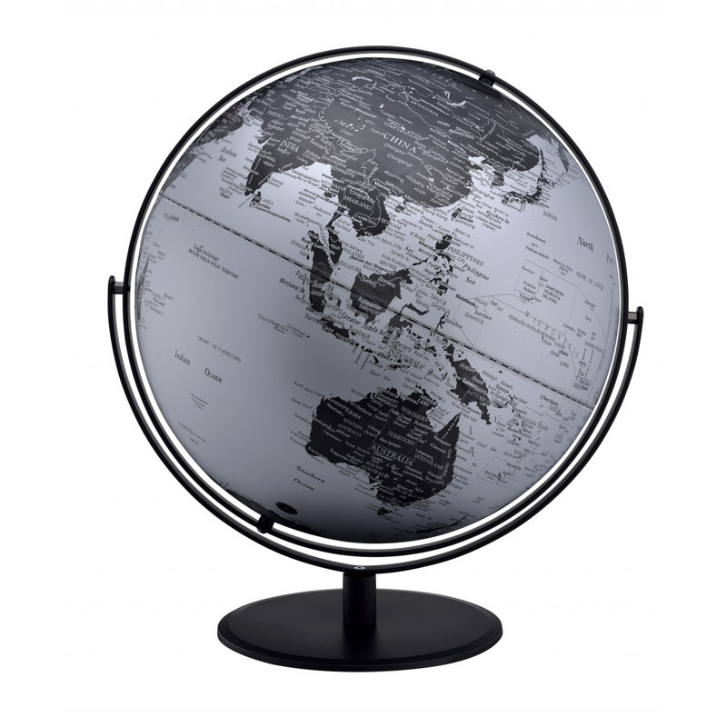 Globe terrestre de montagne 3d sur cadre en métal