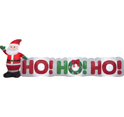 Gemmy Christmas Airblown Santa Ho Ho Ho Sign
