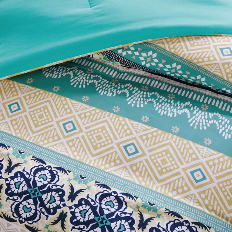Printed Comforter Set, Full/Queen Comforter + 2 Shams