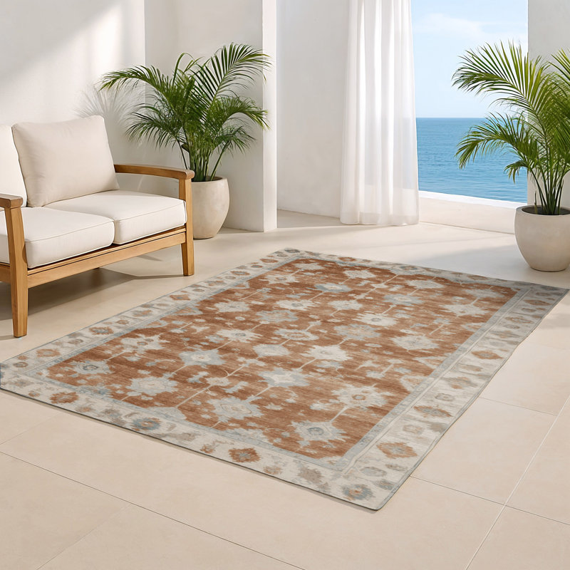 Tapis d'intérieur et d'extérieur surteint beige, Rectangle 4pi x 6 pi