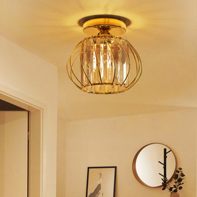 Plafonnier semi-encastré en cristal 1 lumière Temaraia