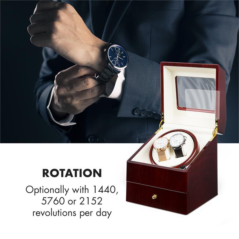 Watch Box + Watch Winder, Red