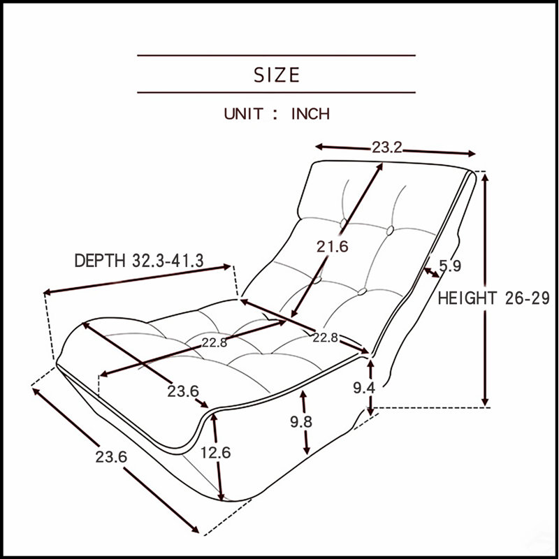 Single Sofa Reclining Chair, Japanese Lazy Sofa Tatami, Balcony Leisure Adjustable Chair For Ultimate Comfort And Flexibility