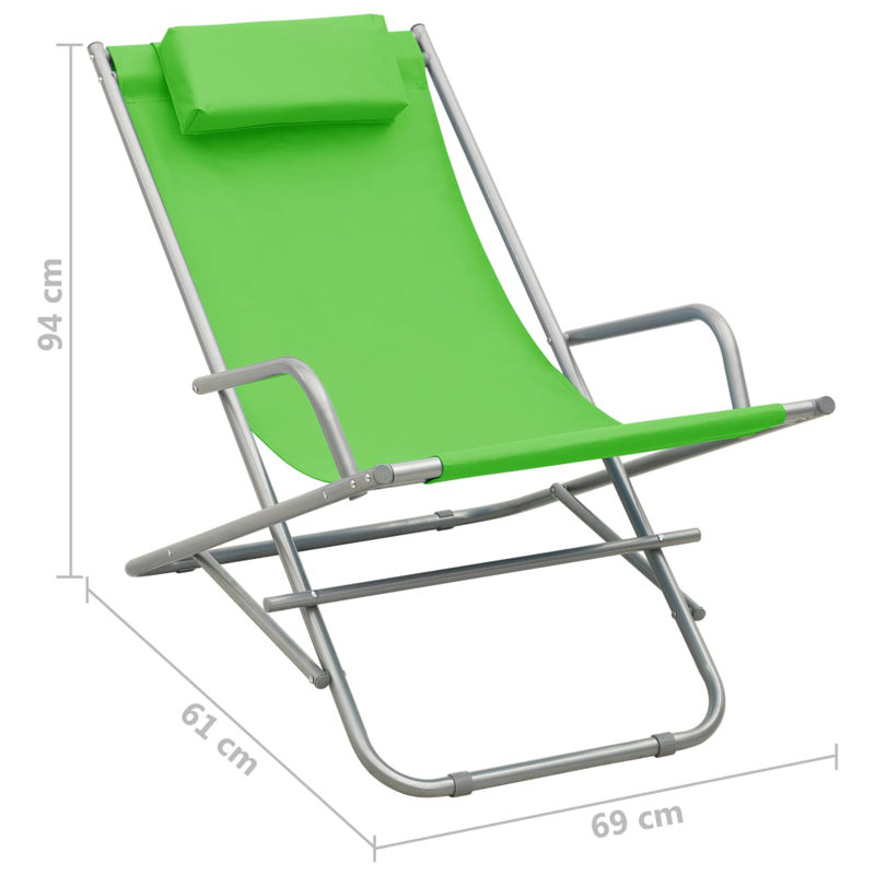 Ambia Folding Deck Chair, Green