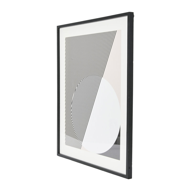 Abstract Deco Print with Wood Frame