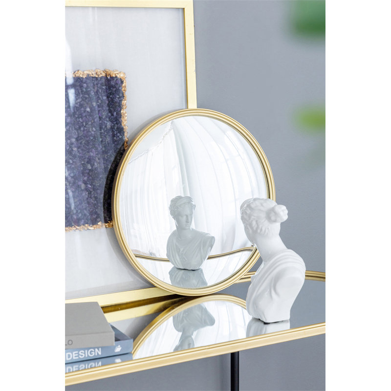 D15 "Miroir rond doré, 15 po x 15 po