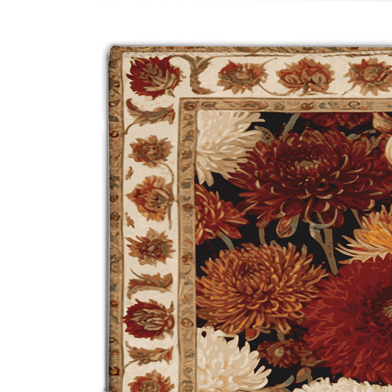 Tapis d'intérieur et d'extérieur brun Botanical, Rectangulaire 2 pi x 3 pi