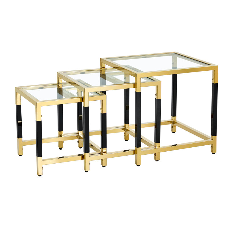 Hazleigh Glass Top Nesting Tables