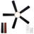 52 inch Mordern Minimalism Black Flush Mount Ceiling Fan with Light and Double-Sized Blades-259380332-259380339