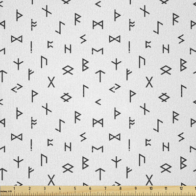Daveed Anatolian Tribal Hieroglyph Mythologic Alphabet Multi-Purpose Fabric