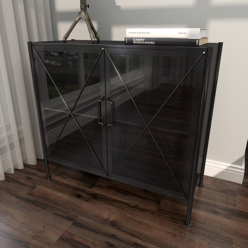 Munich Accent Cabinet, Black, 29" H x 33" W x 14" D