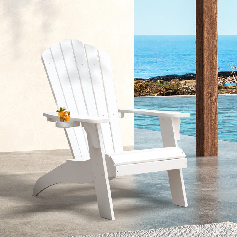 Chaise Adirondack en polystyrène, Blanc