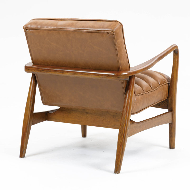 Club Leather Effect Armchair, Tan