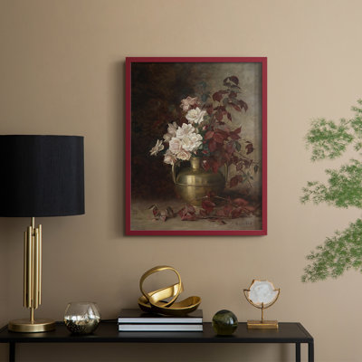 Impression florale vintage encadrée Cxxiii - bois massif