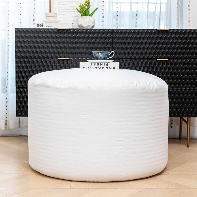 Bean Bag Inner Liner Replacement – White – Zippered No-Filler Insert For Bean Bag Chair & Lazy Sofa, Easy-Clean Inner Cover