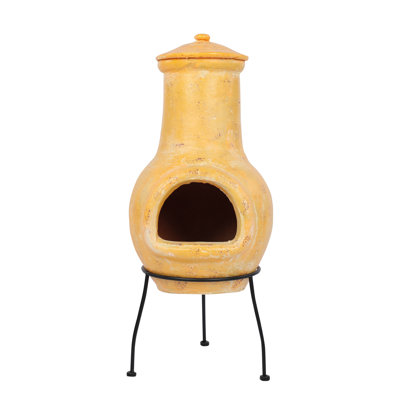 Tampico Novelty Clay Wood Burning Smokeless Chimnea