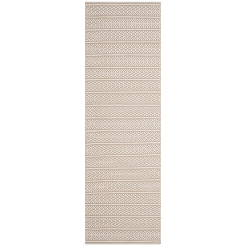 Bester Hand Woven Cotton Geometric Rug, Runner 2'3" x 10'