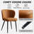 Leather Dining Chair Modern Kitchen & Makeup Chair, Side Chair With Stell Legs, Ergonomic Backrest-789646663-774896487