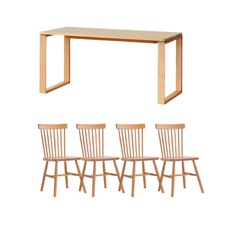 Long table work table Solid wood large board table, 29.52"H x 55.11"L x 31.49"W