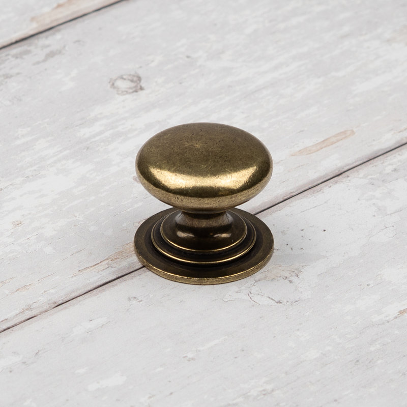 37mm Antique Brass Round Cabinet Knob