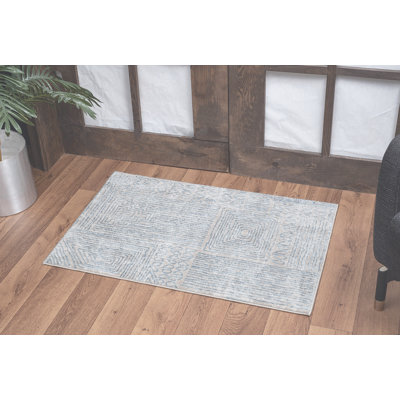 Tapis bleu Elegance