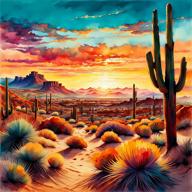 Canyon Twilight - Wrapped Canvas Print, 40" H x 40" W