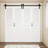 84'' Solid Manufactured Wood Louvered - primed with Installation Hardware Kit Bi Fold Barn Door-99309711