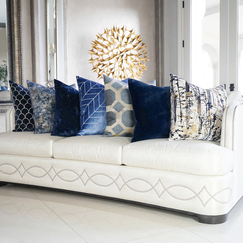 Venetia Pillow Cover & Insert, Lapis, Square 22"