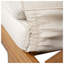 Canapé d'extérieur en bois d'acacia avec accoudoirs pliables, finition teck et beige