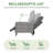Outdoor Wicker Recliner Chair with Adjustable Backrest and Footrest, Patio Lounge Chair with Flip-Up Table and Cushion, Steel Frame-260112333