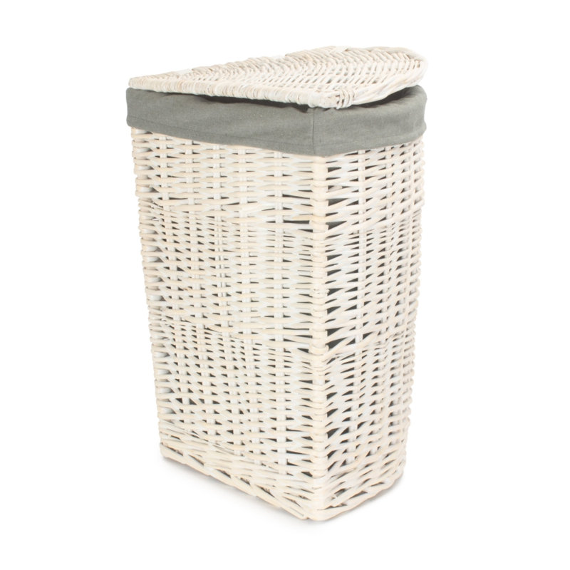 Alenia Wicker Laundry Basket, Cream