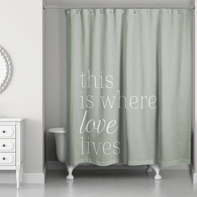 Rideau de douche Where Love Lives Olive