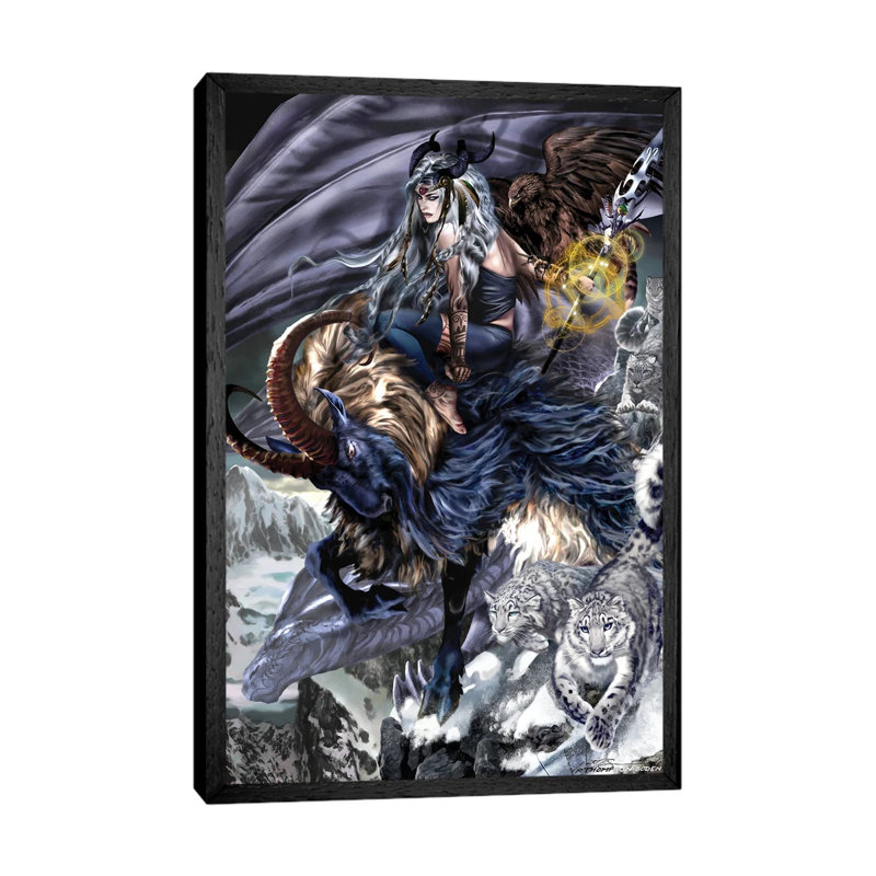 Aries 1 Piece Wall Art on Canvas, 101.6 cm H x 66.04 cm W, Black Framed