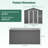 8x12 FT Lockable Secure Metal Shed