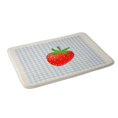 RosebudStudio Strawberry Sunshine Memory Foam Bath Mat