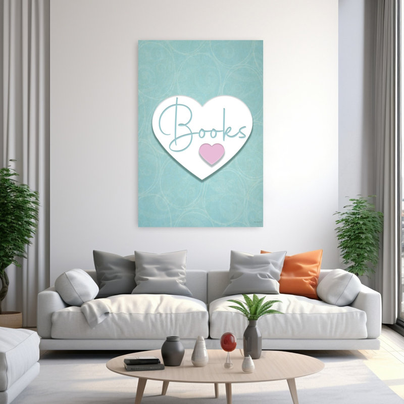 «I Love», art abstrait lavande contemporain, H 60 po x l 40 po