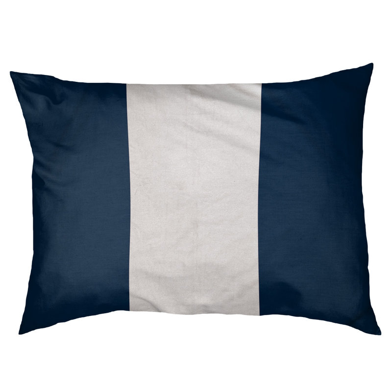 Coussin New York Bronx, Petit (l 28 po x P 18 po x H 6 po), Bleu / blanc / rouge