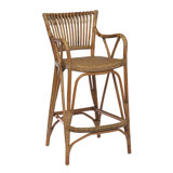 Blues Rattan Bar Stool - Antique