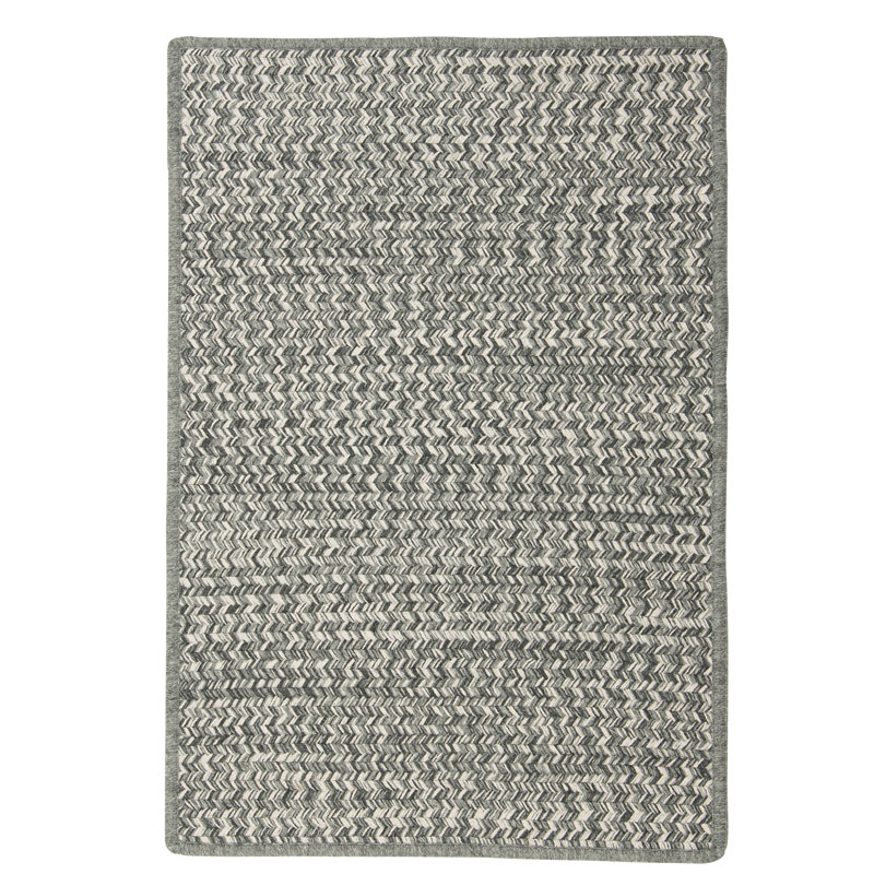 Tapis gris tressé Guntram, Rectangle 7 pi x 9 pi