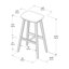 Tabouret de bar tapissier Beryl (30 po) - paquet de 2, similicuir blond / sésame-96615132-96615133-96615135