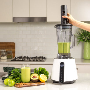 BioChef Living Food Vacuum Blender - 1680 Watt Motor, 2L Jug - High Speed Blender with Temperature Tamper + Vacuum Blending Accessory with Vacuum Seal Bags (White)