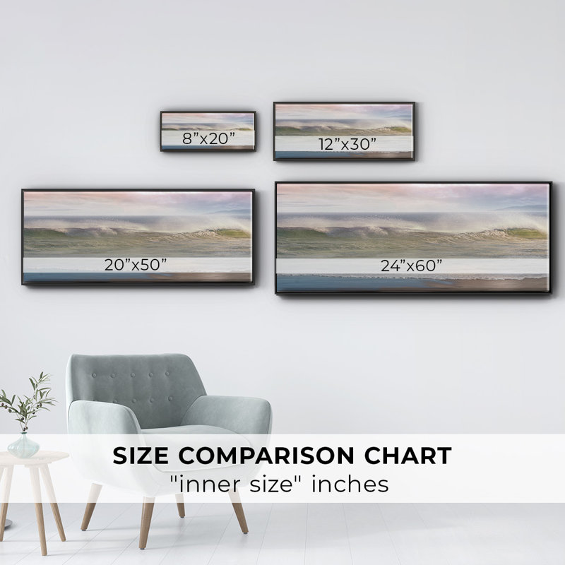 California Surf- Framed Canvas, 20" H x 50" W