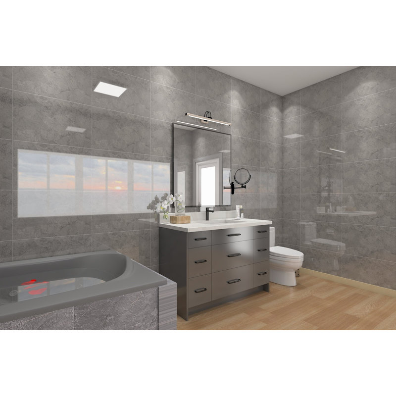 Mcallen 48" Single Bathroom Vanity Base Only, Crystal Slate
