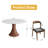 Tavion Farmhouse Dining Set - Stone Top Table & Upholstered Chairs 3/5-piece Kitchen Set-2055724895-2055267818-2055267819