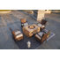 Ensemble de conversation pour 4 personnes avec coussins